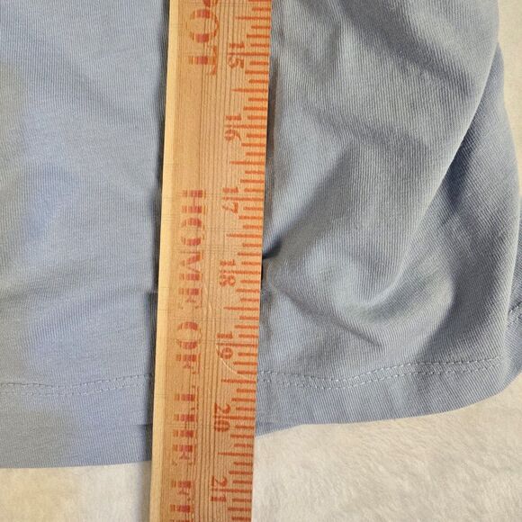 Madewell Women’s Side-Cinch Puff Sleeve Light Blue Cotton Tee XXS NWOT - Picture 11 of 15